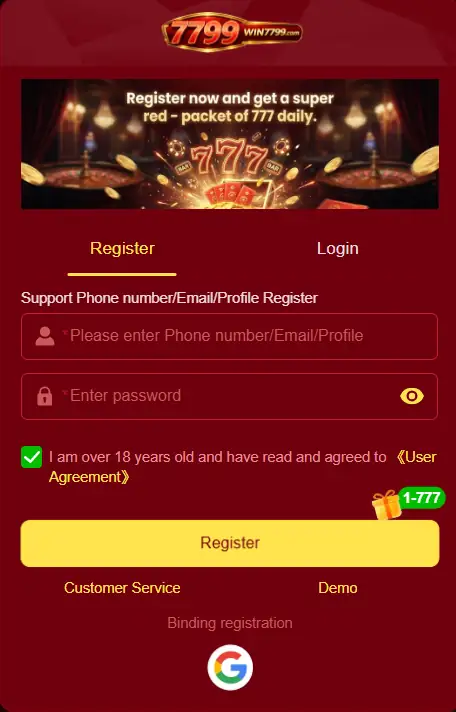 win7799 Registration