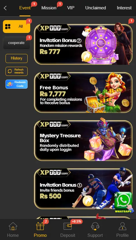 xp777 promotions